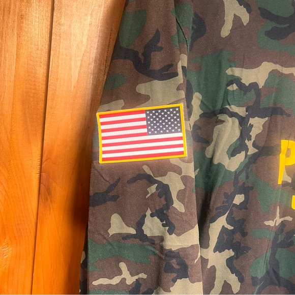 Nike Pitt Panthers Long Sleeve Shirt Lg. Green Camo Dri-Fit Pittsburgh Military - Picture 3 of 8